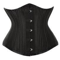 Women 26 Steel Boned Waist Trainer Body Shaper Waist Cincher M juoda