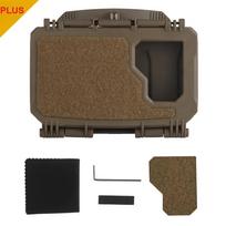 MOLLE Taktinis telefono dėklas 2-os kartos, Universalus telefono laikiklio dėklas, Žemėlapių navigacijos priedas Airsoftui, medžioklei, liemenėms ir plokščių nešiokliams GB-91 TAN Plus