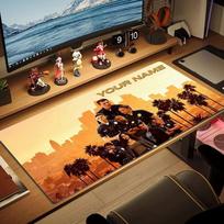 Custom Name Rookie Mouse Pad Large Gaming Table Cushion Nonslip Laptop Tablet Big Mousepad Xxl Mat Mini Pc Playmat With Lock Edge 30cmx60cm(11.8x23.6inch) beige