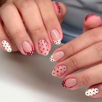 24pcs French Almond Press on Nails Flower Pattern False Nails Wearable Stick-on Nail Fake Nail Uñas Postizas