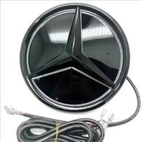 Automobilio priekinės grotelės Logotipas Šviesa veidrodžio paviršius LED ženklelis Mercedes Benz W245 GLK B/V klasei 2005-2010 m. Emblema Šviečianti dekoratyvinė šviesa blue light black