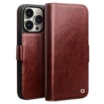 Qialino Genuine Leather Flip Phone Cases For Iphone 18 17 Air 16 15 Pro Max Plus Handmade Phone Cover With Card Slots Case Cover iPhone 15 Plus black