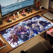 Fate Grand Order FGO Color Mouse Pad Large Gaming Table Cushion Non-slip Laptop Tablet Big Mousepad XXL Mat Mini PC Playmat With Lock edge 40cmx90cm(15.7x35.4inch) brown