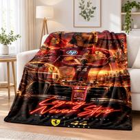 Lewis Hamilton Printed Flannel Blanket Warm Comfort Bed Throw For Indoor Home Decoration 100cmx150cm