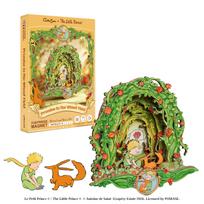 Original CUTEBEE Little Prince Series Book Nook The Planet and The Rose 3D Wooden Puzzle Bookshelf Decor for Gift Party Idea