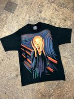 VTG Liquid Blue Scream Munch Art AOP Large XL gray