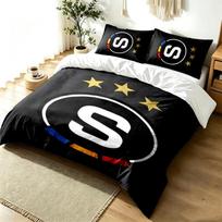 HC Sparta Praha 3pc Duvet Cover Set Simple Modern Bedding Set Wrinkle Resistant Soft Fabric All Season Use a perfect gift 140cmx200cm