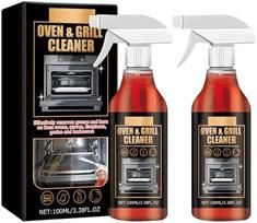 Oven & Grill Cleaner Spray for Stainless Steel, Gas Grill, Range Hood, Extra Strong Kitchen Degreaser, 2 Pack