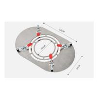 Tent Heater No-Hole Chimney Guard with Clamp Fasteners Anti-Scalding gray