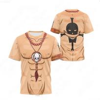 2026 One Piece Monkey D. Luffy 3D Print T Shirt Men Women Red Vest Cosplay Anime Graphic Tee Streetwear Casual Short Sleeve Tops S beige