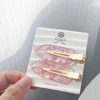 2Pcs Simple Pink Seamless Hair Clips for Women Korean Hair Styling Tool Sweet Bangs Clip Duckbill Clips Hairpins