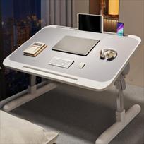 Ergonomic Adjustable Height Lifting Bed Table Display Stand with Drawer Foldable Laptop Table Lazy Learning Desk Working