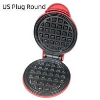 Quick Heat-Up Mini Waffle Maker Electric Baking Pan Waffle Machines  Kitchen Baking US Plug Round
