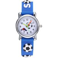Kids Watches 3D Football Silicone Band Children Quartz Wristwatch Fashion Waterproof Sports Watch Clock for Boys Girls Students gray