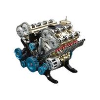 Modelinis variklio rinkinys suaugusiems, 8 cilindrų metalinio automobilio variklio modelio rinkinys, dervos „pasidaryk pats“ automobilio variklio surinkimo rinkinio modelis