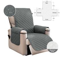 Reversible Recliner Sofa Covers Waterproof Armchair Slipcovers with Pockets Furniture Protector with Elastic Straps for Pets pilka