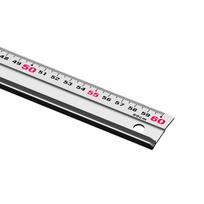 Non Slip Metric Ruler with Raised Finger Guard and Aluminum Alloy Body for Drafting Layouts and Straight Cut Tasks