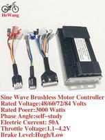 Three Mode Sine Wave Controller 48V 52V 60V 72V 1500W 2000W 2500W 3000W E-Bike Brushless Moter DC Controller 50A for E-Scooter balta