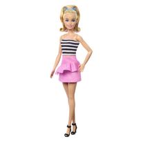 Barbie 65 Fashionista Striped Top Doll House Pink HRH11 Dress-Up & (Ages 3+) pink