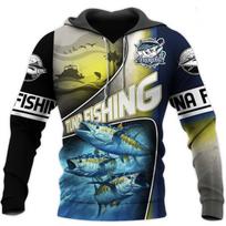Madingi šiaurinių lydekų žvejybos 3D spausdinti vyriški džemperiai su gobtuvu ir sportinis megztinis su gobtuvu rudens unisex stiliaus laisvalaikio sportinė apranga 4XL gray