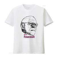 Michel Foucault Art Print Thought Provoking T Shirt for Men and Women vintage Washed For Everyd XXL white