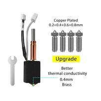 For Anycubic Kobra 3 V2 hotend 0.4mm Hardened Steel Brass Nozzle, Kobra 3 V2 Combo Accessories