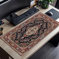 Persian Rug Texture Mouse Pad Desk Mats Gaming Room Decoration Desk Gadgets Carpet Mousepad Speed Office Decor Keyboard Mat 300X800X2MM
