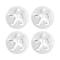 4 vnt. 60 MM Automobilio rato centrinis dangtelis Stebulės dangtelis Automobilio priedai Peugeot 206 307 308 207 3008 208 407 508 2008 5008 301 406 408 607 white