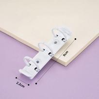 Detachable Metal Spiral Rings Binder Clip DIY Loose Leaf Ring  Notebook Planner White-1PC