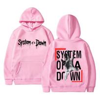 System of A Down Dvipusis Spausdintas Gobtuvas Vyrams Moterims Roko Vintažinis Vilnos Megztinis Vyriškas 90-ųjų Alternatyvus Metalo Prekės Puloveris M rožinė