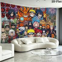 Anime N-NARUTO Wall Tapestry Aesthetic Wall Hanging Printed Fabric Blanket Decorative Tapestries for Bedroom Living Room Home Decor 180cm x 230cm
