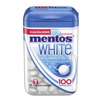 Mentos Sugar-Free Gum White Always Peppermint 100-Pack blue