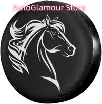 Horse Head Spare Tire Cover Dust-Proof Wheel Tire Cover Fit Trailer RV  SUV and Many Vehicle  Truck Camper Travel Trailer 16inch