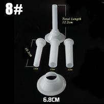 Meat Nozzles for Grinder Meat Filling Funnel Meat Sausage Casing Fillers Sausage Ham Maker Grinder Poultry Tool Set 4 No.8 gray