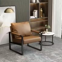 Šiaurietiško stiliaus kalto ketaus tinginys – lengvo prabangos vienvietis fotelis svetainei, miegamajam ar biurui Reinforced Frame - Quick Ship