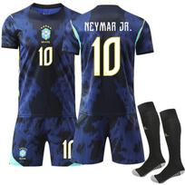 Paaugliams Vaikams Suaugusiems Individualus Pavadinimas Futbolo Apranga 2026 FIFA Pasaulio Taurė Brazilija Išvykos #10 NEYMAR JR Sportinio Treniruočių Džersio Rinkinys su Kojinėmis 20 black