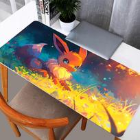 Mouse Pad Large XXL Pokemon Pikachu  Eevee Flower Field Anime Gaming Mouse Pad Large Desk Mat 30x80x0.3cm