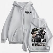 Leon Kennedy Resident Evil Requiem Zipper Hoodies Men Women Fashion Aesthetic Sweatshirt Jacket Hooded Coats L gray