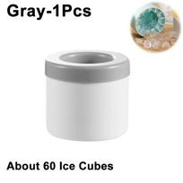 4/6/8/15 Grid Big Ice Tray Mold Giant Jumbo Large Food Grade Silicone Ice Cube Square Tray Mold DIY Ice Maker Ice Cube Tray 2 1PCS Gray
