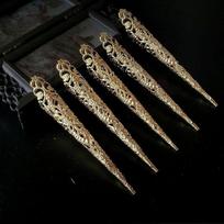 Antique Style Queen Knuckle Rings Finger Tip Protection Belly Dance Accessories Nail Rings Set auksas