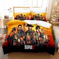 Žaidimų patalynės komplektas Red Dead Redemption 3D spaudinio patalynės užvalkalai antklodės užvalkalas Rinkinys Namų tekstilė Karalienės Karaliaus dydžio Vaikų kambario dekoras 70x133cm 2pcs