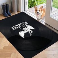 Soft Floor Carpet Led Zeppelin Pattern Area Rug Decorative Mat For Home Room Decoration 40cmx60cm white