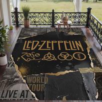 Soft Floor Carpet Led Zeppelin Pattern Area Rug Decorative Mat For Home Room Decoration 80cmx120cm