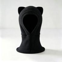 Breathable Balaclava Hooded Beanie Thickened Warm Kids Scarf Hat Gift Cat Ear Knit Cap  Snow juoda