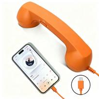 su mikrofonu telefono ragelis telefono stiliaus rankinis mobiliojo telefono imtuvas oranžinė