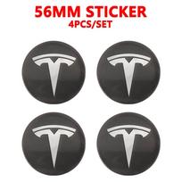 4 vnt./rinkinys 3D automobilio ratlankio centrinės dalies dangtelio lipdukas Automobilio emblema Ratlankio centrinio dangtelio rinkinys Tesla Model 3 Model S Model X Coil Mod WYE K80 Tesla&56MM