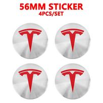 4 vnt./rinkinys 3D automobilio ratlankio centrinės dalies dangtelio lipdukas Automobilio emblema Ratlankio centrinio dangtelio rinkinys Tesla Model 3 Model S Model X Coil Mod WYE K80 Tesla&56MM
