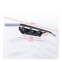 Wall-Attached Pull up Bar Multifunctional Versatile Grip Heavy Duty black