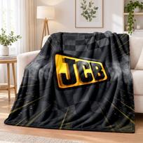 JCB Printed Flannel Blanket Warm Comfort Bed Throw For Indoor Home Decoration 80cmx120cm