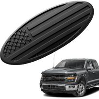 Front Grill Emblem for Ford, 9  Aluminum Front Grille Rear Tailgate Badge American Flag Oval Patriotic Hood Label for Ford F150 F250 F350 Edge
